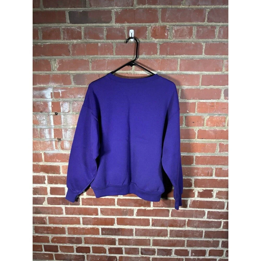 Vintage 80s 90s Lake Placid NY Purple Crewneck Sweatshirt Adult Size Large